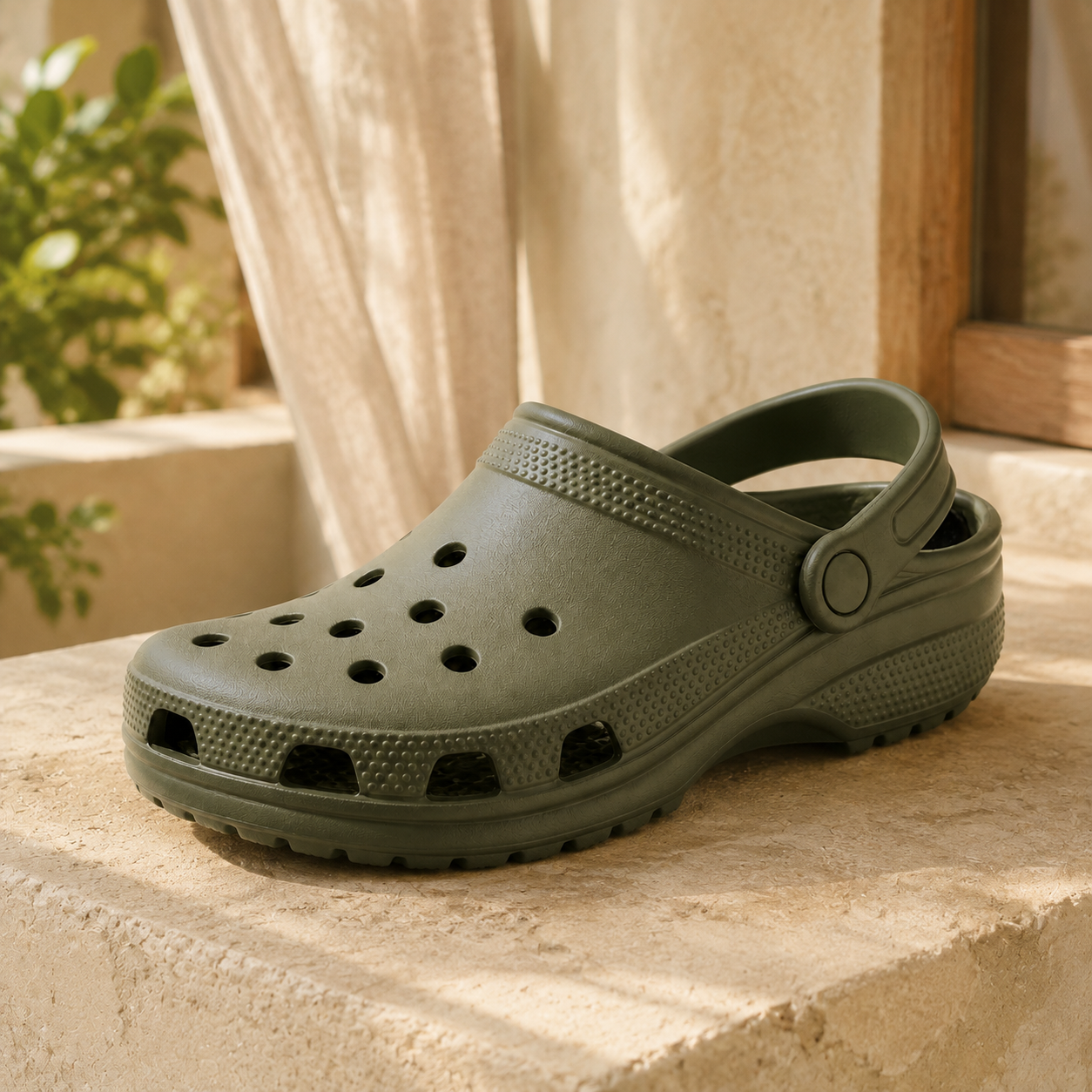 Urban Clog — Olive, sandal ringan untuk kegiatan sehari-hari